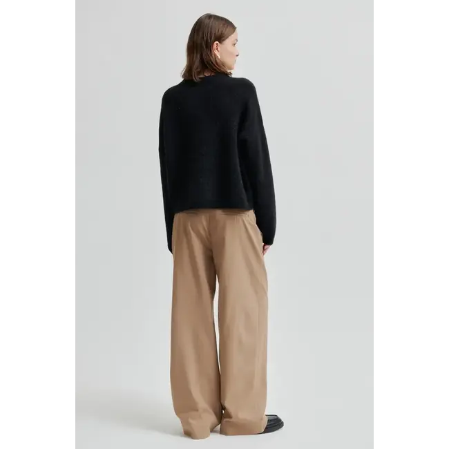 Second Female GABBY KNIT CARDIGAN BLACK SAND