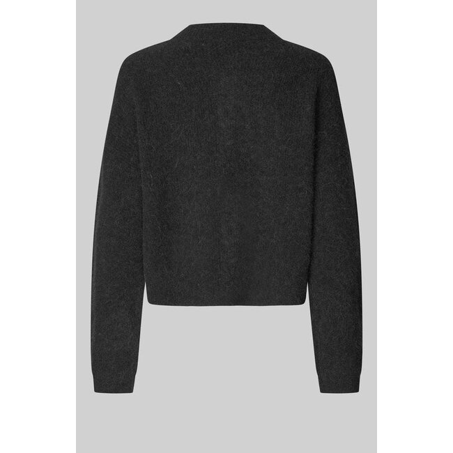 Second Female GABBY KNIT CARDIGAN BLACK SAND
