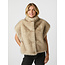 Neo Noir KEVINI FAUX FUR VEST BEIGE