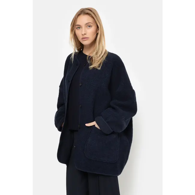 Ame antwerp HANNAH NAVY WOOL OVERSIZED JACKET