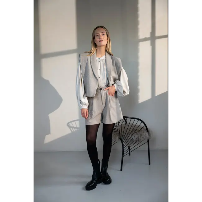 Ruby Tuesday CEDRIC SCARF GILET LIGHT GREY MEL.