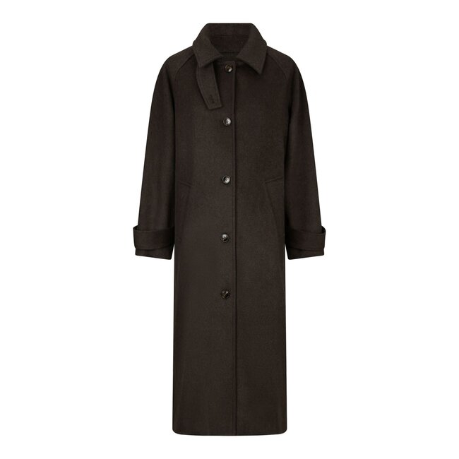 Neo Noir KEATON WOOL COAT CHOCOLATE BROWN