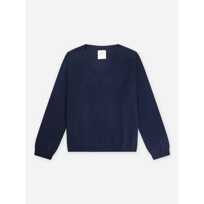PEOPLE'S REPUBLIC OF CASHMERE WOMEN'S OVERSIZED V. NAVY BLUE