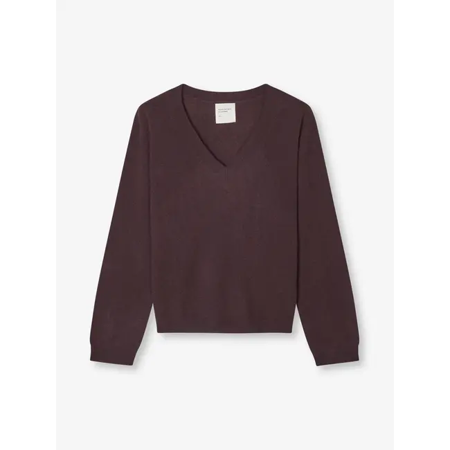 PEOPLE'S REPUBLIC OF CASHMERE WOMEN'S OVERSIZED V. DARK BROWN