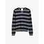PEOPLE'S REPUBLIC OF CASHMERE WOMEN'S FITTED 90'S V-NECK NAVY BLUE/SOLID GREY