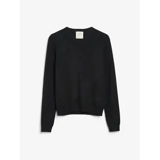 PEOPLE'S REPUBLIC OF CASHMERE WOMEN'S FITTED 90'S V-NECK BLACK
