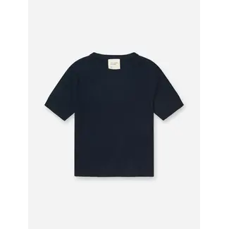 PEOPLE'S REPUBLIC OF CASHMERE WOMEN'S BLOUSE NAVY BLUE