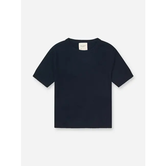PEOPLE'S REPUBLIC OF CASHMERE WOMEN'S BLOUSE NAVY BLUE