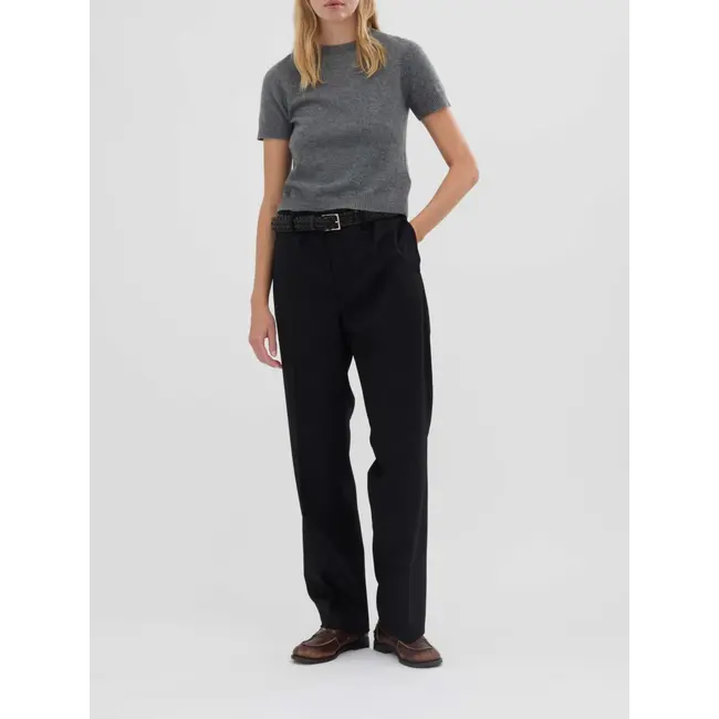 PEOPLE'S REPUBLIC OF CASHMERE WOMEN'S BLOUSE HEATHER GREY L.