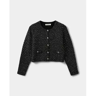 Sofie Schnoor CARNETSW CARDIGAN BLACK GLITTER