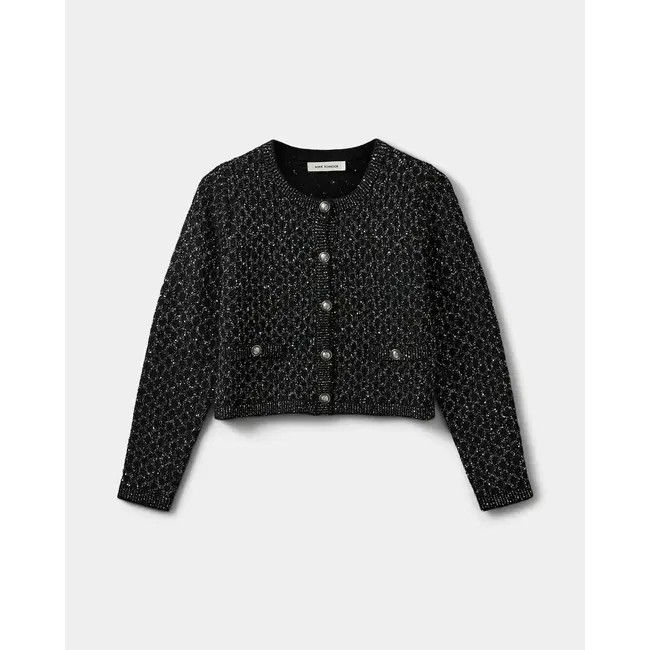 Sofie Schnoor CARNETSW CARDIGAN BLACK GLITTER
