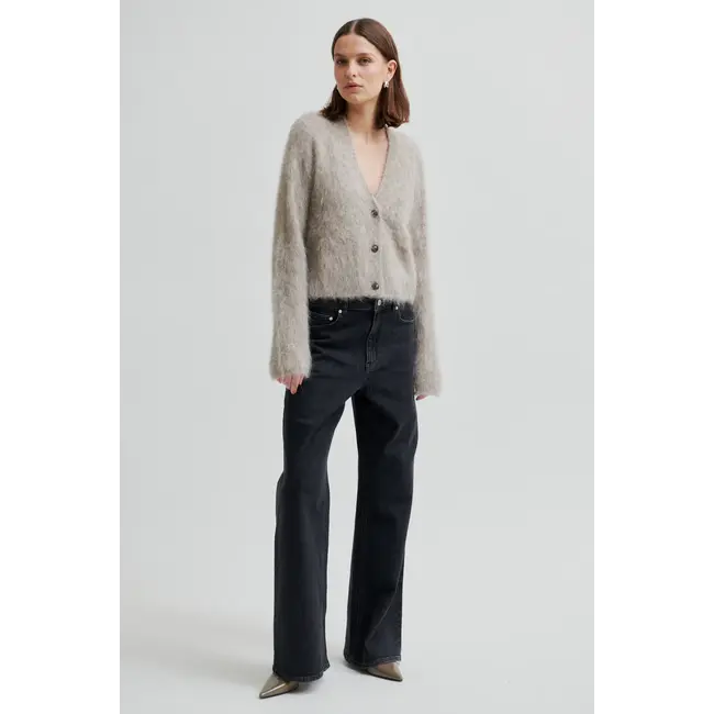 Second Female KARLA KNIT CARDIGAN PUMICE STONE