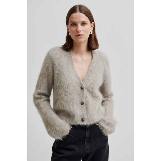 Second Female KARLA KNIT CARDIGAN PUMICE STONE