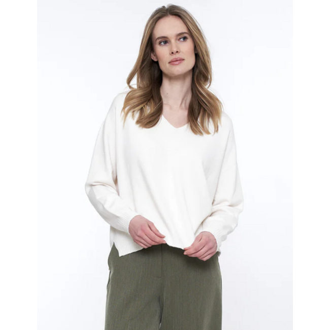 SIMPLE THE BRAND WENDY KNIT-PULL CREAM