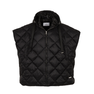 SIMPLE THE BRAND SUUS JACKET PONCHO BLACK