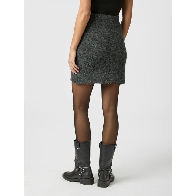 Neo Noir NARIA FLUFFY KNIT SKIRT ANTRACIT