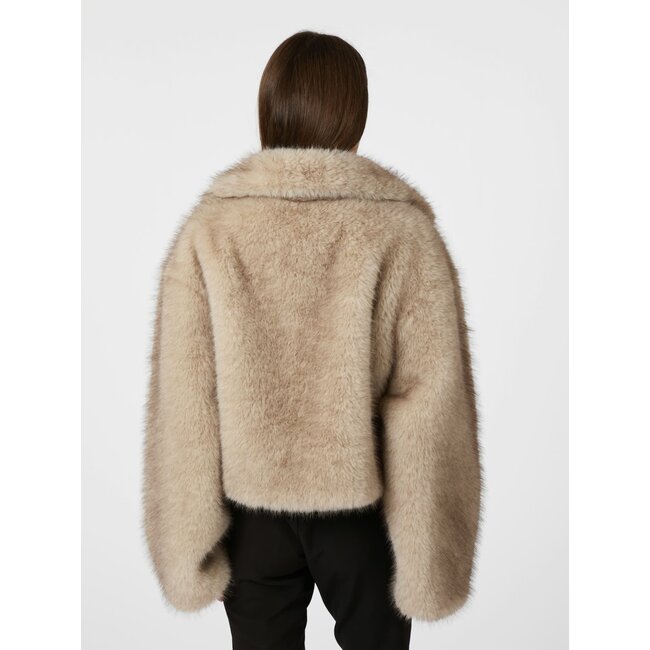 Neo Noir STEFF FAUX FUR JACKET BEIGE