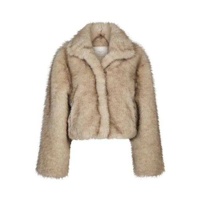 Neo Noir STEFF FAUX FUR JACKET BEIGE