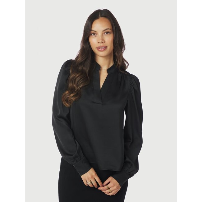 Neo Noir ROSSLYN HEAVY SATEEN BLOUSE BLACK