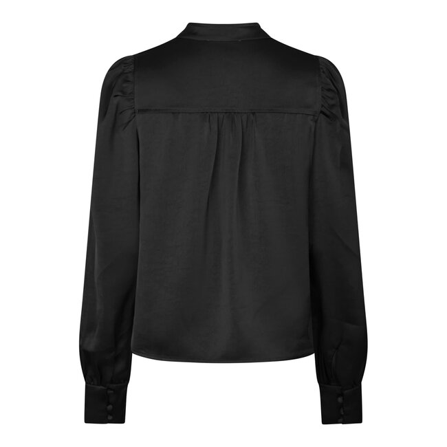 Neo Noir ROSSLYN HEAVY SATEEN BLOUSE BLACK