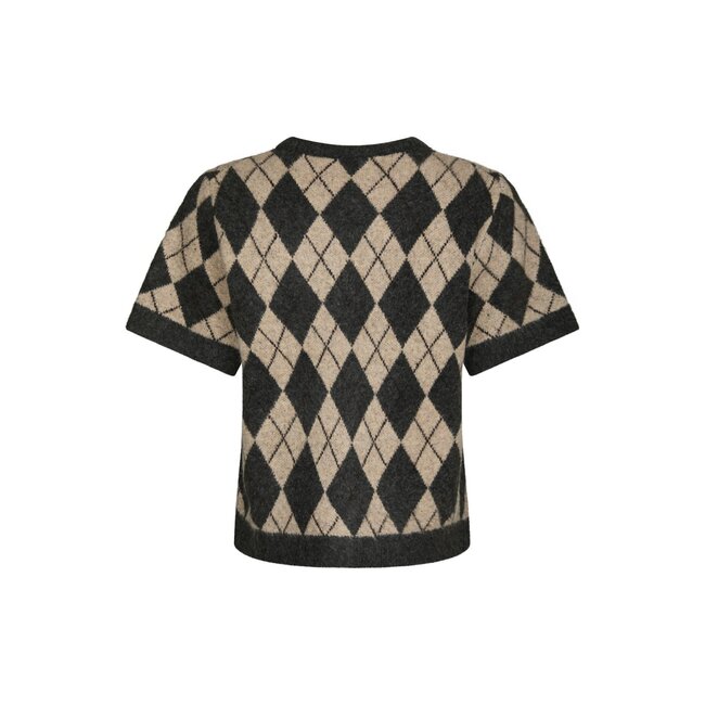 Neo Noir ALLESTAR CHECK KNIT CARD. BEIGE