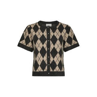 Neo Noir ALLESTAR CHECK KNIT CARD. BEIGE