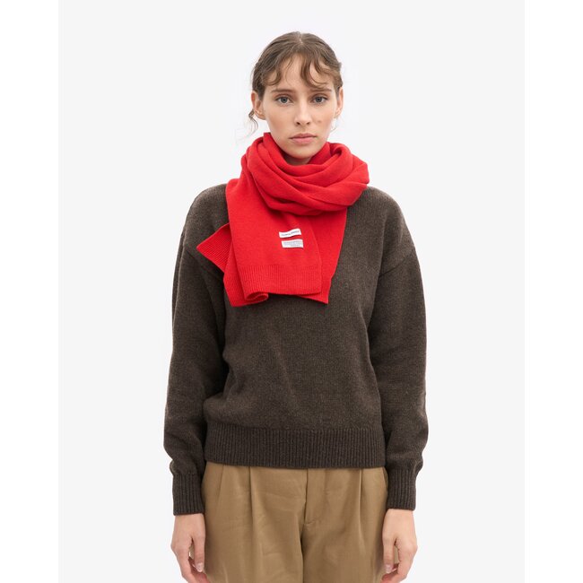 Colorful Standard MERINO WOOL SCARF RED TANGERINE