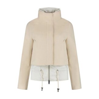 WOOLRICH TWILL WOOL JACKET MILKY CREAM