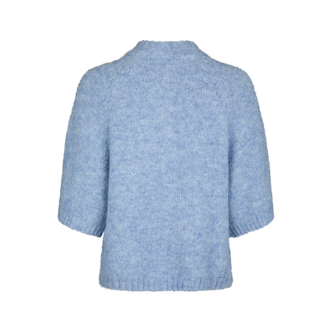 Neo Noir BENUTA FLUFFY KNIT CARDIGAN DUSTY BLUE