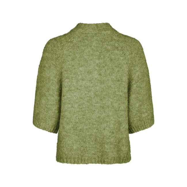 Neo Noir BENUTA FLUFFY KNIT CARDIGAN DUSTY GREEN