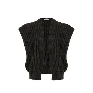 SIMPLE THE BRAND LEONARDA KNIT-CARDIGAN ANTR. MEL