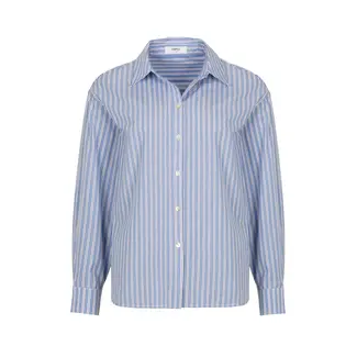 SIMPLE THE BRAND BELLA BLOUSE SKY BLUE STRIPE