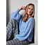 SIMPLE THE BRAND DEUX KNIT-PULL SKY BLUE MEL