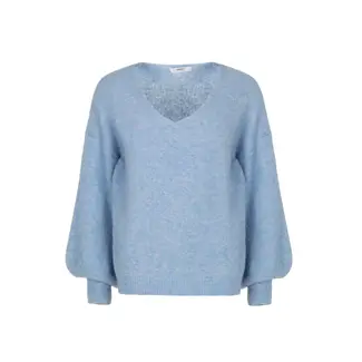 SIMPLE THE BRAND DEUX KNIT-PULL SKY BLUE MEL