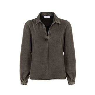 SIMPLE THE BRAND DUBI BLOUSE WASHED BLACK