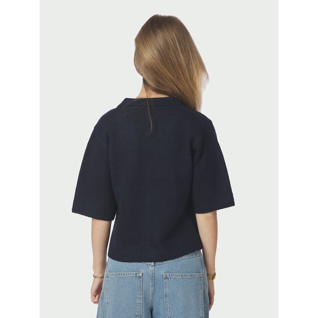 Neo Noir CUNNA KNIT BLOUSE NAVY