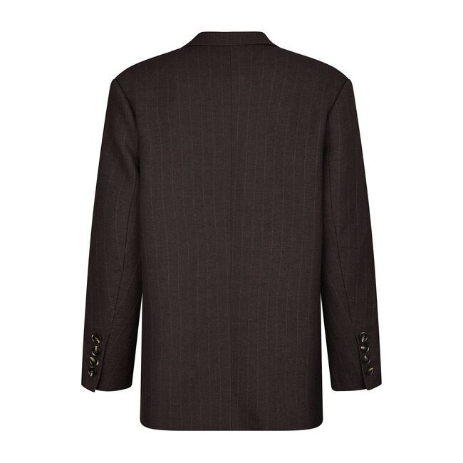 Neo Noir GABY PINSTRIPE BLAZER DARK BROWN