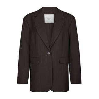 Neo Noir GABY PINSTRIPE BLAZER DARK BROWN
