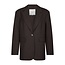 Neo Noir GABY PINSTRIPE BLAZER DARK BROWN