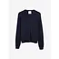 PEOPLE'S REPUBLIC OF CASHMERE WOMEN'S FITTED 90's V-NECK NAVY BLUE