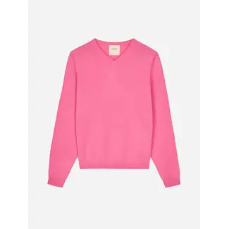 PEOPLE'S REPUBLIC OF CASHMERE WOMEN'S FITTED 90's V-NECK PINK