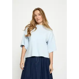 Minus LUPI KNIT T-SHIRT SKYWAY BLUE