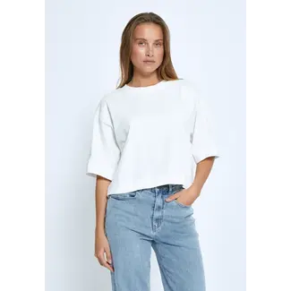 Minus GAMMA CROPPED GOTS T-SHIRT CLOUD DANCER