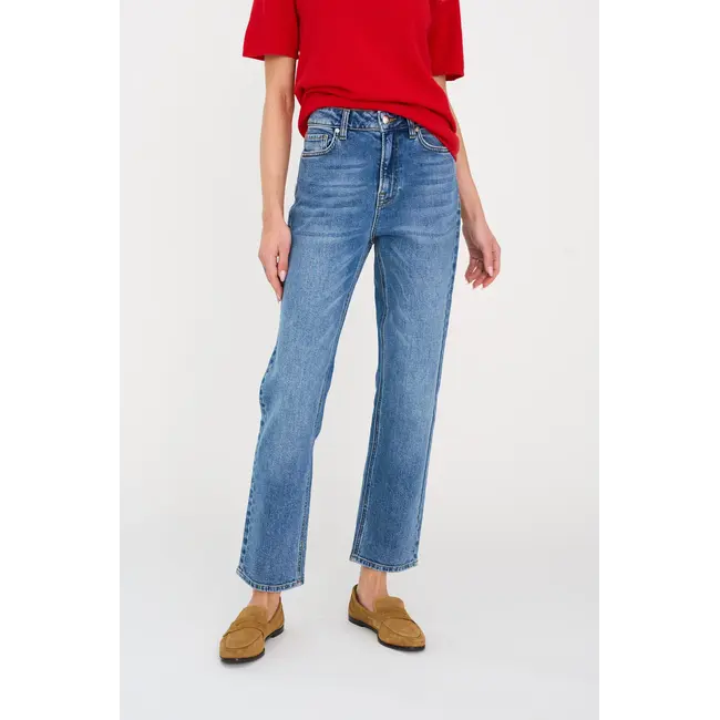 Pieszak TRISHA CROPPED JEANS WASH SOLENSA DENIM BLUE