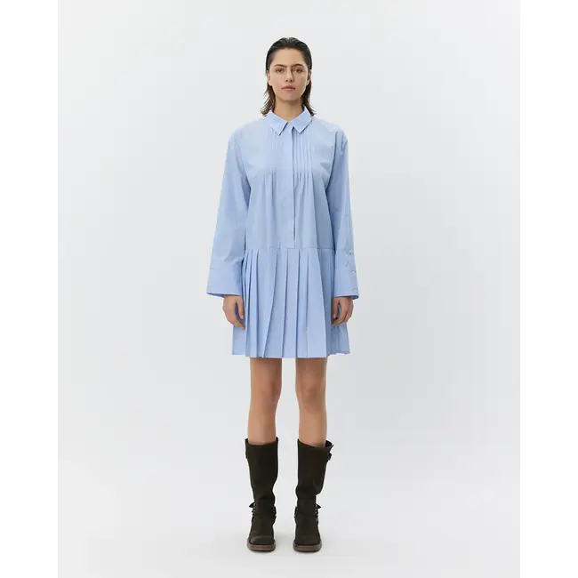 Sofie Schnoor PENELOPASW PLEATED SHIRT DRESS LIGHT BLUE