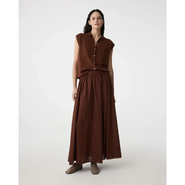 KNIT-TED CATO SKIRT MID BROWN