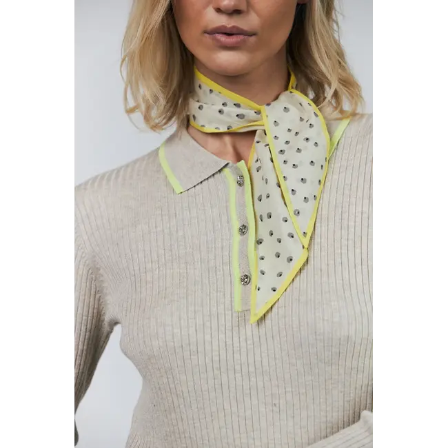 Lollys Laundry ROSEMARY NECK SCARF LIGHT YELLOW