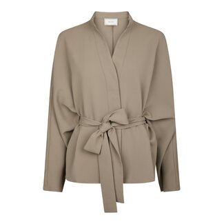 Neo Noir ELLERY CREPE BLOUSE TAUPE