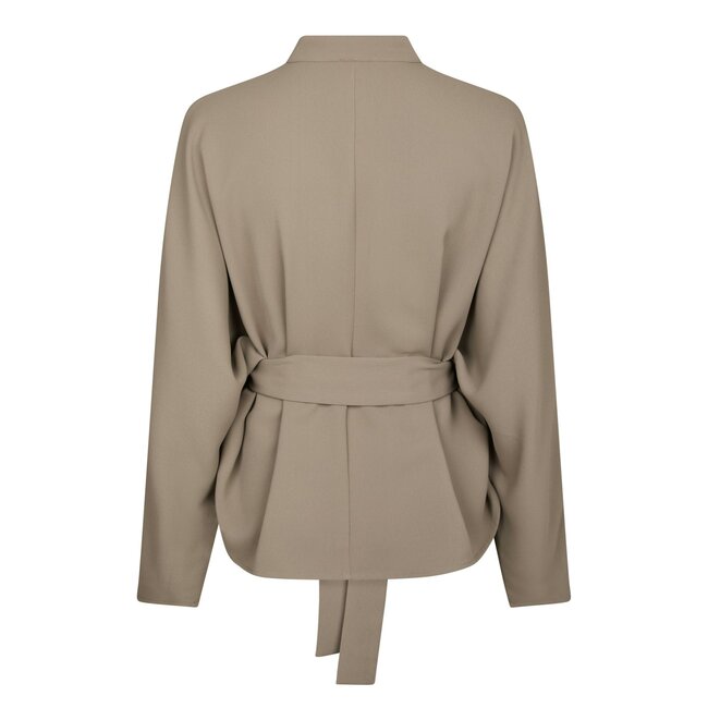 Neo Noir ELLERY CREPE BLOUSE TAUPE