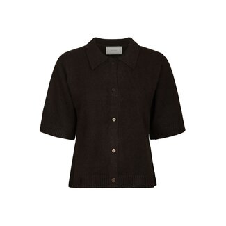 Neo Noir CUNNA KNIT BLOUSE DARK BROWN